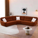 Sectional Couches for Living Room, Sherpa Lamb Fabric Design L Shaped Couch