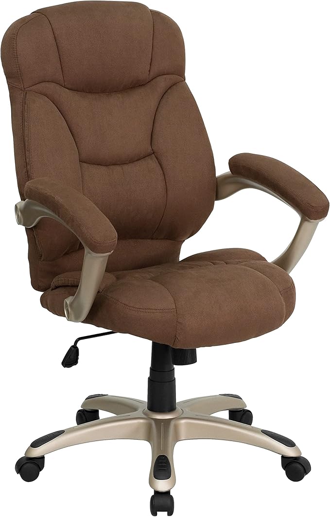 Jessie High Back Black Microfiber Contemporary Executive Swivel Ergonomic Office Chair