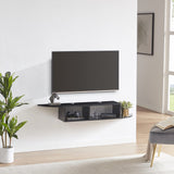 Floating TV Stand, Wall Mounted Entertainment Center and Cabinet Shelf