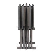 Dorian Oversized Snack Table Set, Oyster Gray (Brown Base) (replace color may vary).