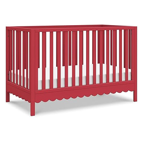 DaVinci Sammy Scallop 4-in-1 Convertible Crib in Light Sage, GREENGUARD Gold Certified