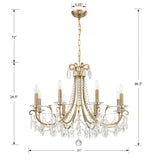 Othello 8 Light Polished Chrome Chandelier