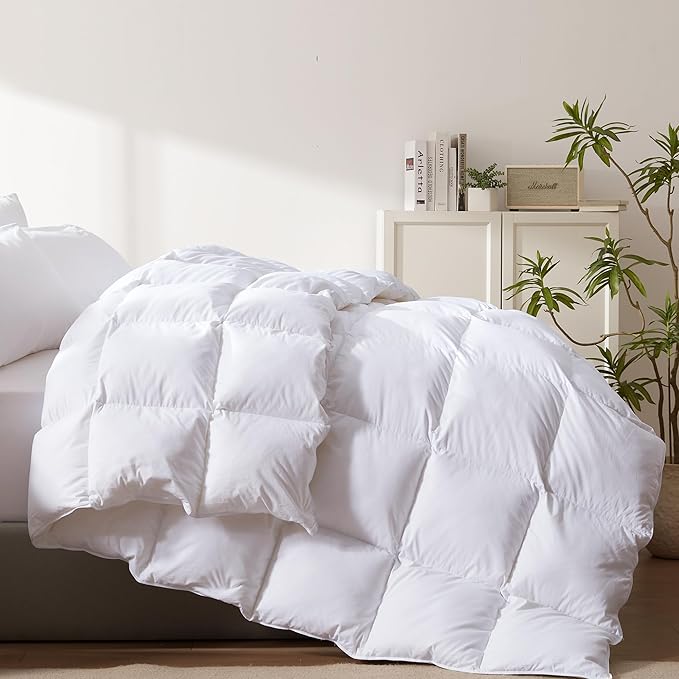 King Size Feather Comforter Filled with Feather & Down Fiber