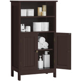 Bathroom Floor Cabinet, Free Standing Cabinet with Double Door and Inner Adjustable