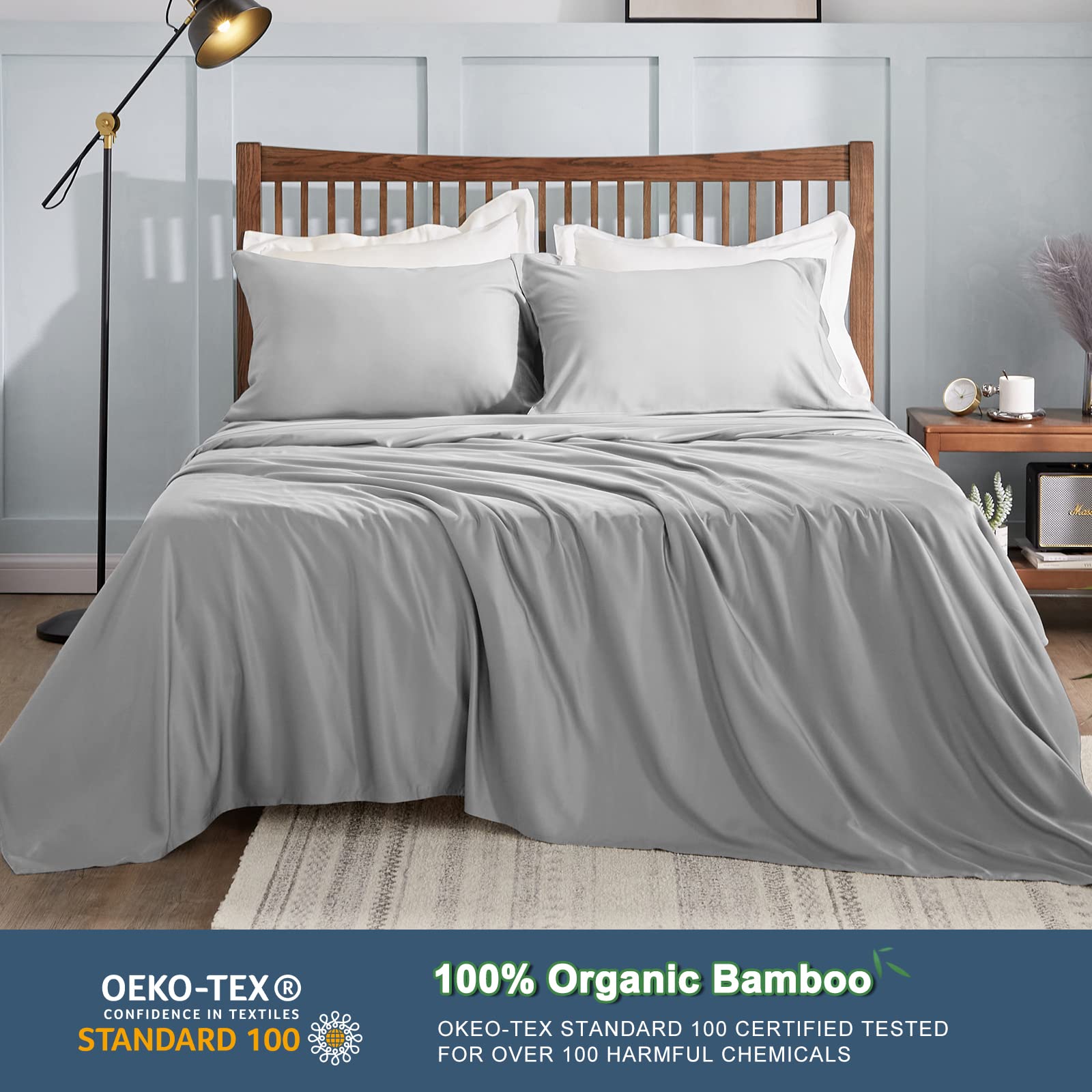 Cooling Sheets King Size, Rayon Derived from Bamboo