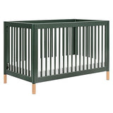 Gelato 4-in-1 Convertible Crib with Toddler Bed Conversion in Natural Walnut and Brushed