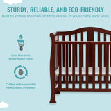 Addison 4-in-1 Convertible Mini Crib in Espresso, Greenguard Gold Certified, Non-Toxic