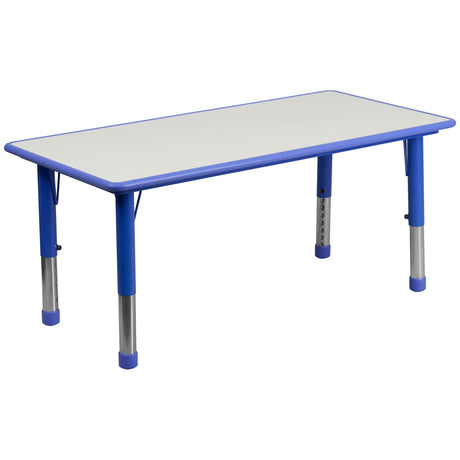 Emmy Adjustable Classroom Activity Table with 6 Stackable Chairs