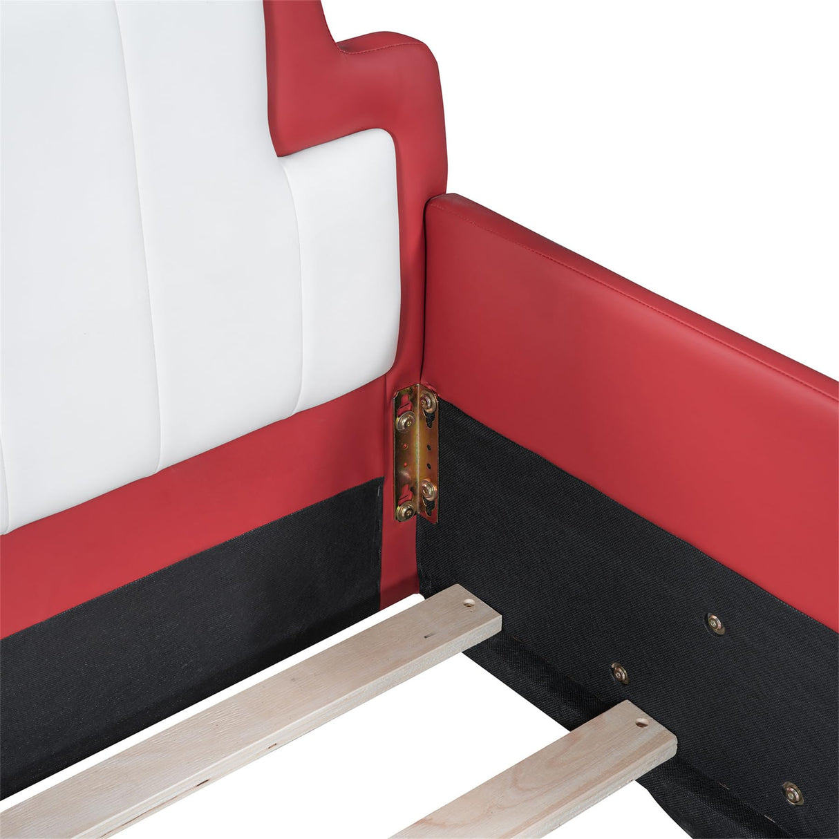 Twin Race Car Bed Frame with Wheels - Kids Platform Bed