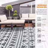 Reversible Mats - Outdoor Rugs 9'x12' for Patios Clearance, Plastic Straw Rugs