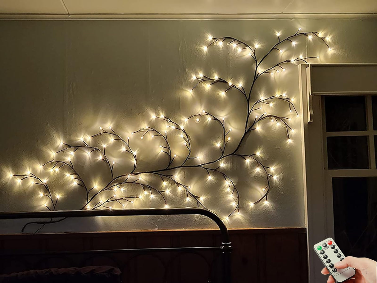 Enchanted Willow Vine Lights with Remote Control On/Off Timer and Memory Function,