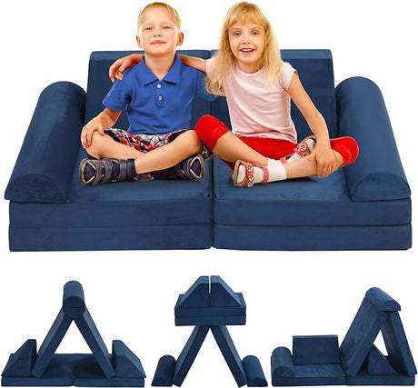 8 Pcs Modular Kids Play Couch, DIY Modular Toddler Couch for Playroom and Bedroom)