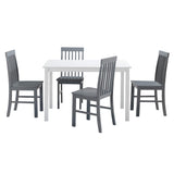 4 Person Modern Farmhouse Wood Small Dining Table Dining Room Kitchen Table Set 4