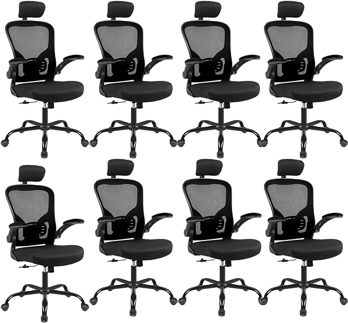 Ergonomic Office Desk Chair- Mesh Home Office Desk Chair with Headrests & Adjustable