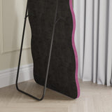 Full Length Mirror, 63" x 24"Irregular Wavy Mirror, Large Floor Length Mirror Wall Mounted,