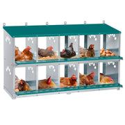 Chicken Nesting Box, 10 Compartment Nesting Box, 10 Room Metal Nesting Boxes