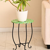 Side Tables for Patio, 14" Indoor Outdoor Metal Side Table for Poolside Bistro Balcony