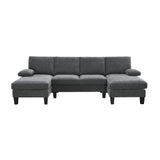 U-Shape Convertible Sectional Sofa Couch 4 Seat Sofa Set for Living Room Modern