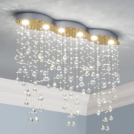 8-Lights Modern K9 Crystal Chandelier Light Fixture