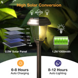 Solar Lights Outdoor 10/25 LM LED with 2 Lighting Modes, Solar Garden Lights Glass