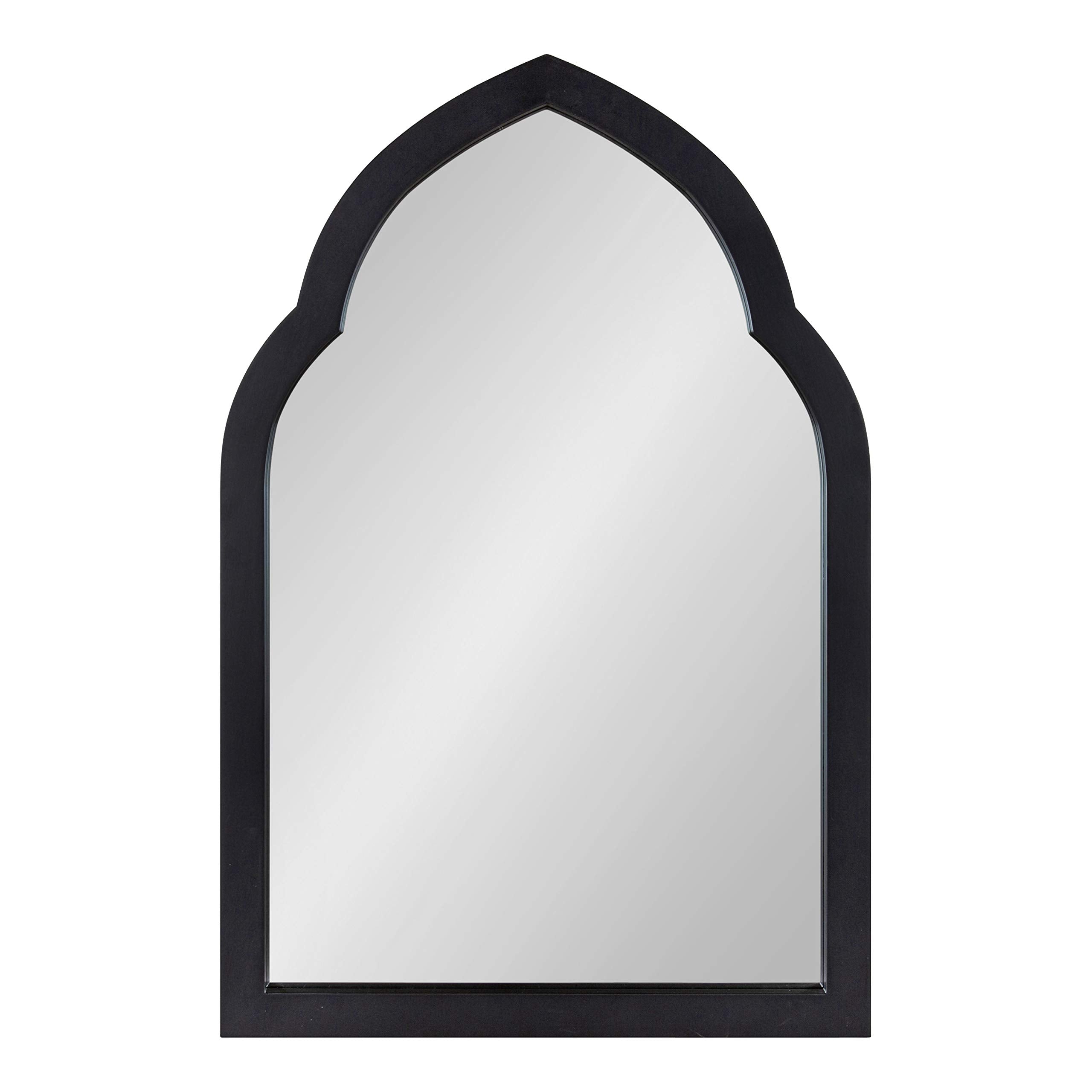 Eileen Glam Arched Wall Mirror, 20 x 30, Black, Sophisticated Bohemian Wall Decor