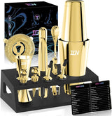 Cocktail Shaker Set: 12-Piece Mixology Bartender Kit Bar Set | 18oz & 28oz Boston Shaker