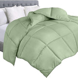 Comforter Duvet Insert, Quilted Comforter with Corner Tabs, Box Stitched Down Alternative Comforter Queen (White)