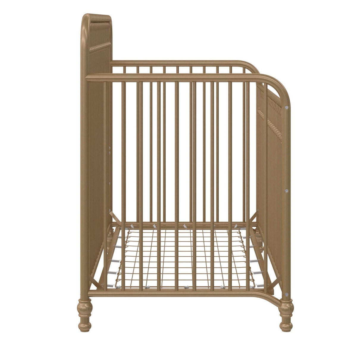 Ivy 3-in-1 Convertible Metal Crib, JMPA Certified, Gold