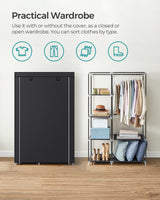 Closet Wardrobe and Portable Closet Bundle, Bedroom Clothes Storage Set,