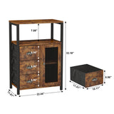 Storage Cabinet, Bathroom Storage Cabinet Organizer with 3 Removable Drawers and 1 Door,