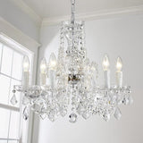 Modern Chandelier Light Fixture, Crystal Pendant Raindrop Chandelier, Maria Theresa