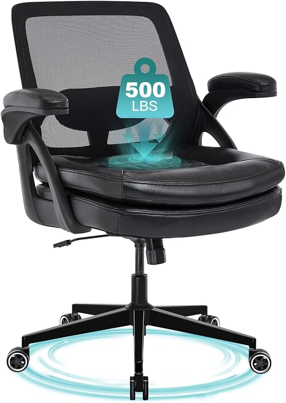 Big and Tall Office Chair - 500lbs Heavy Duty Ergonomic Desk Chair