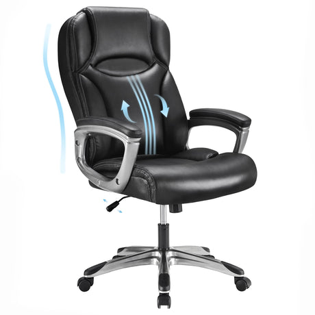 Office Chair, 350lbs Ergonomic Office Chair PU Leather Gaming Computer Chairs with High Back