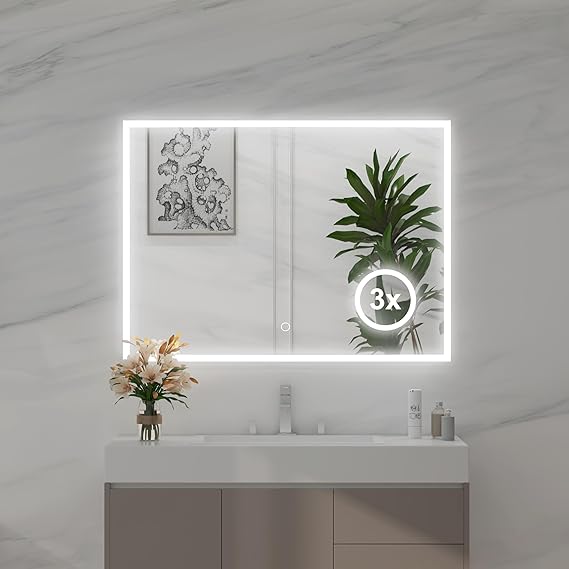 Bathroom  Lighted Bathroom Mirror Wall Mount Mirror