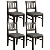 Dining Chairs Set of 4, Solid Wood Dining Room Kitchen Chairs with Padded Cushion