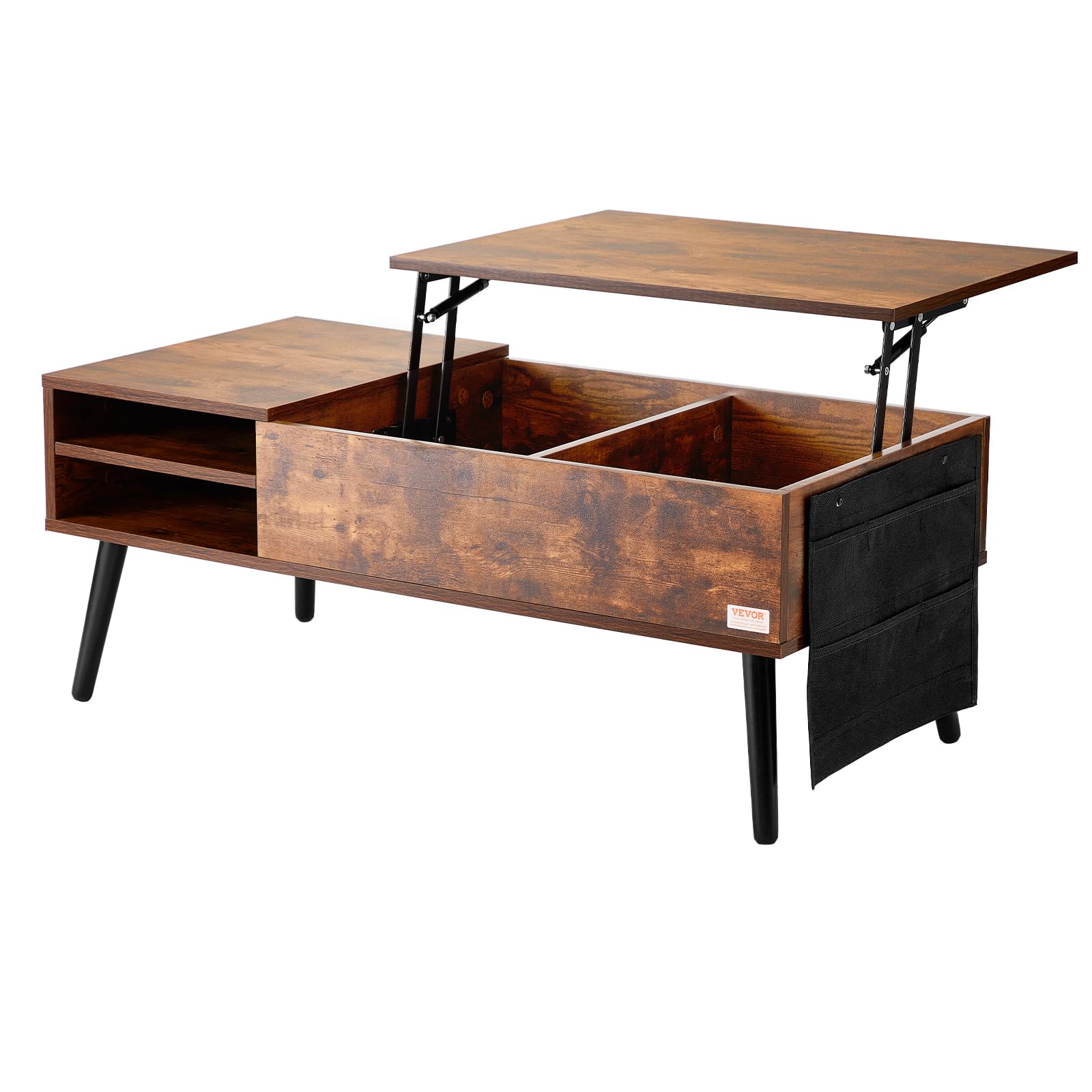Lift Top Coffee Table, 39.4 in Rectangle Coffee Table with Extra Storage Pockets