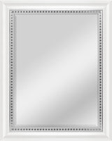 83049 22x28 Inch Embossed Accent Wall Mirror, 27 x 33 Inch, White Wood Grain