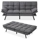 Couch,Convertible, Memory Foam Sleeper, Adjustable Modern Loveseat,Futon