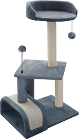 Fashion Design 43.3" Cat Trees with Cat Houses,Grey