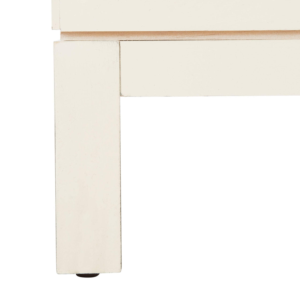 SAFAVIEH Home Collection Ajana Distressed White and Honey Brown 2-Door 1-Shelf Media 50-inch Flatscreen TV Stand
