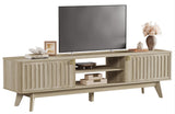 70" TV Stand Entertainment Center with Storage Cabinets