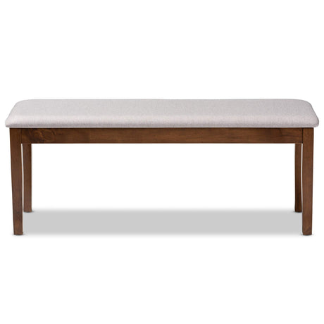 Teresa Modern and Contemporary Transitional Grey Fabric Upholstered and Walnut Brown