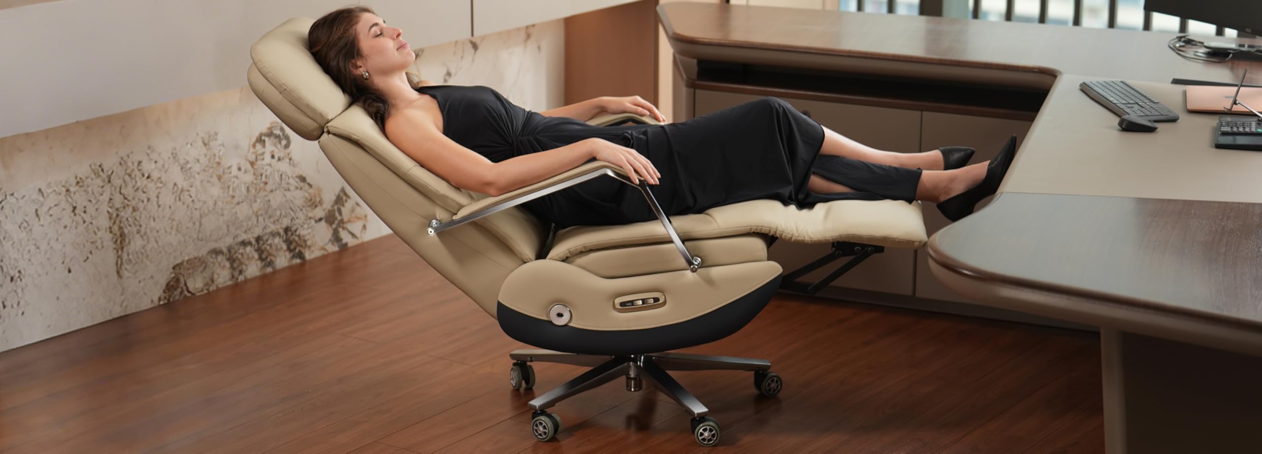 Carlo Ergonomic Power Recliner Chair with Heating & Cooling