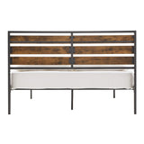 Bed with Wood Finish Panels by Classic Grey Full Industrial, Modern & Contemporary