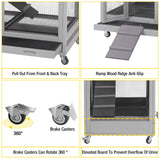 Rabbit Hutch / House Large Bunny Cage, Indoor Outdoor (Style1)