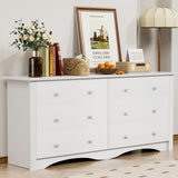 Dresser for Bedroom with 6 Drawers, Wide Chest Storage Organizer