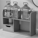 Desktop Organiser Storage Shelf On Office Desk Student Floor Multilayer Bookshelf