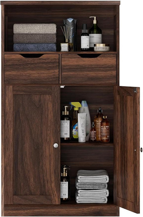 Bathroom Storage Cabinet, Floor Storage Cabinet with 2 Drawers