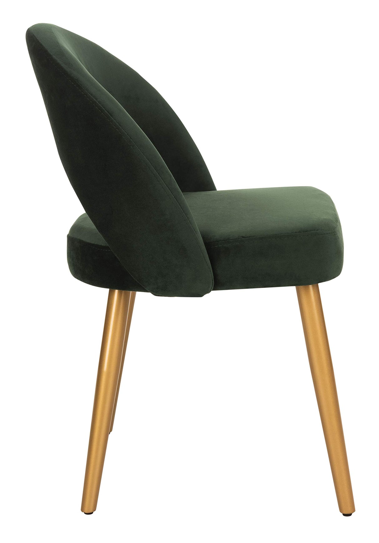 Giani Retro Malachite Green Velvet and Gold Dining Chair, Set of 2