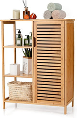 Bathroom Storage Cabinet Bamboo Floor Cabinet Free Standing Organizer